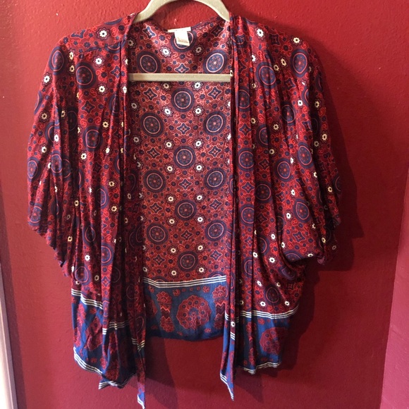 Forever 21 Tops - Red/blue cardigan